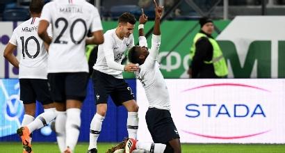 Pogba trascina la Francia, Russia ko in amichevole
