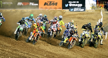 Una partenza della MXGP Una partenza della MXGP