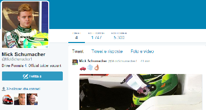 Mick Schumacher su Twitter: ma è solo un fake Mick Schumacher su Twitter: ma è solo un fake