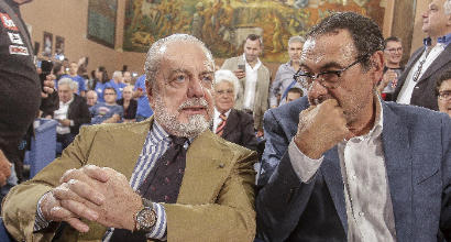 De Laurentiis e Sarri (Ansa)