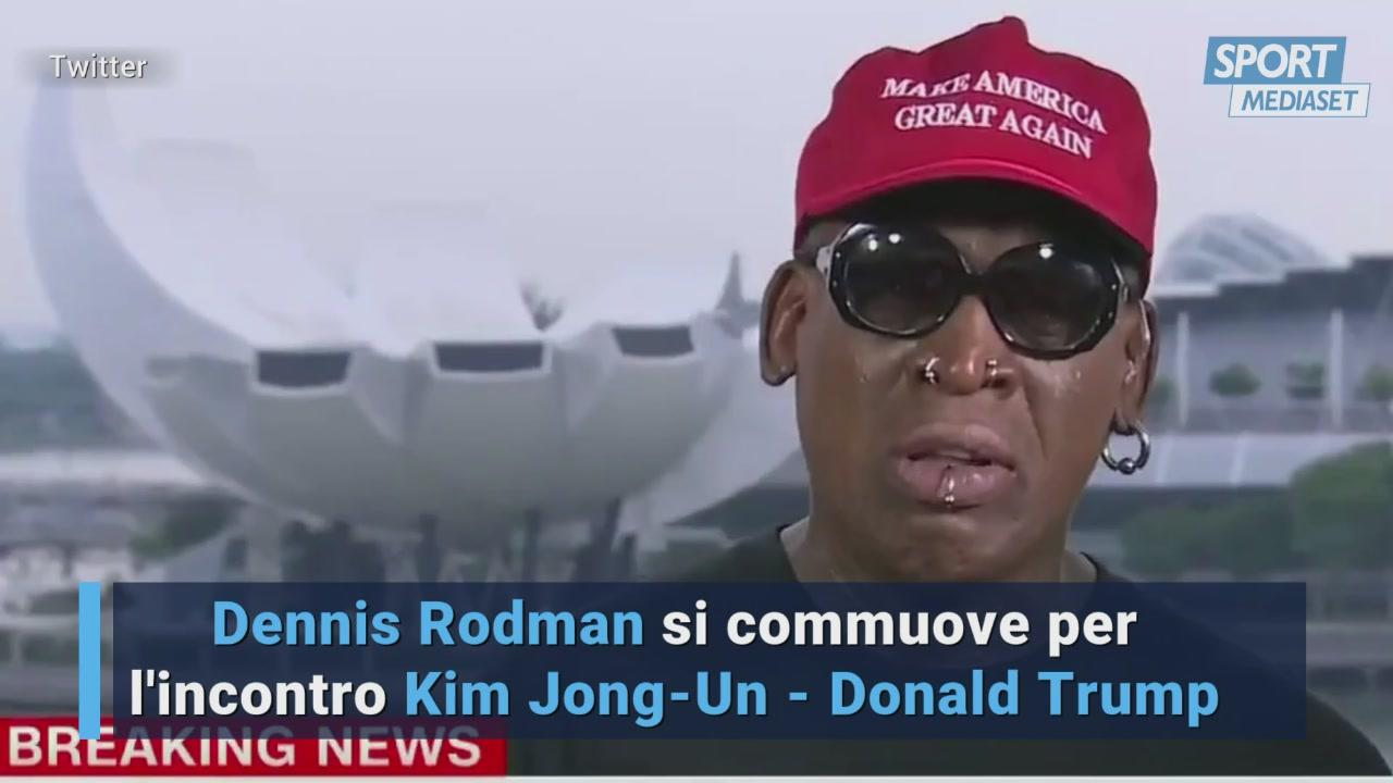 Dennis Rodman si commuove alla CNN per l'incontro Kim-Trump