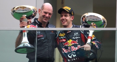 Adrian Newey con Vettel, foto IPP Adrian Newey con Vettel, foto IPP