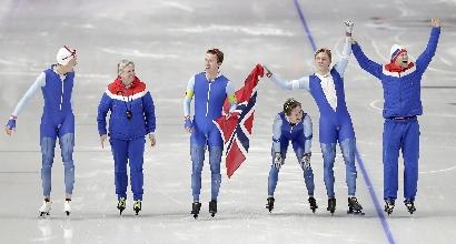 PATTINAGGIO VELOCITÀ: ORO NORVEGIA, ITALIA SESTA