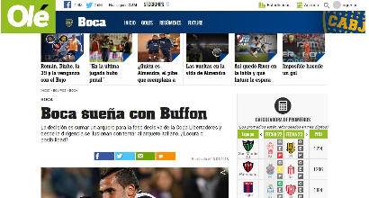 Juve, Olè: "Tevez vuole portare Buffon al Boca Juniors"