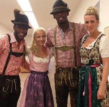 Bolt bavarese quasi perfetto: eccolo all'Oktoberfest Bolt bavarese quasi perfetto: eccolo all'Oktoberfest
