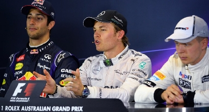 Ricciardo, Rosberg e Magnussen (AFP) Ricciardo, Rosberg e Magnussen (AFP)