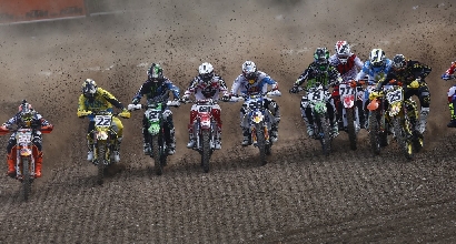Una partenza della MXGP Una partenza della MXGP