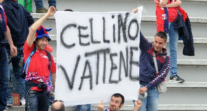 Uno striscione al Sant'Elia, foto IPP Uno striscione al Sant'Elia, foto IPP