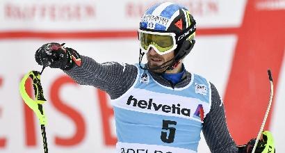 Sci, slalom Adelboden: splendido Moelgg, secondo nella nebbia