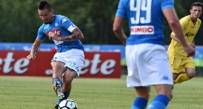 Highlights Napoli-Anaunia 17-0: show di Mertens, tripletta per Milik