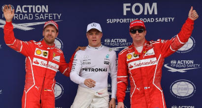 Vettel-Bottas-Raikkonen, AFP