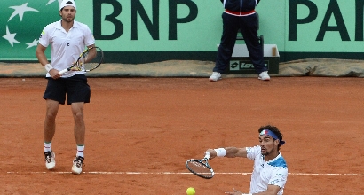 Fognini e Bolelli, Foto Ansa Fognini e Bolelli, Foto Ansa