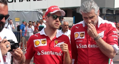 Vettel e Arrivabene (LaPresse)
