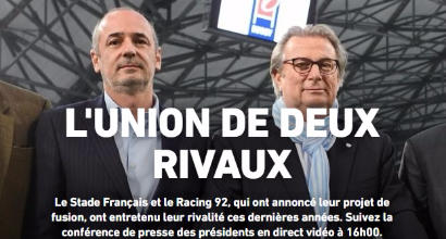 Rugby, Racing 92 e Stade Francais saranno un unico club