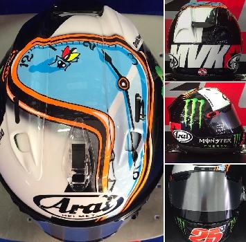 Vinales, il nuovo casco per i test di Sepang
