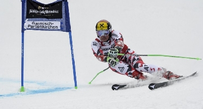 Sci, gigante Garmisch: mostruoso Hirscher, Nani settimo Sci, gigante Garmisch: mostruoso Hirscher, Nani settimo