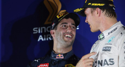 Daniel Ricciardo e Nico Rosberg (LaPresse)