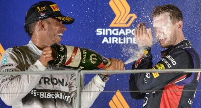Hamilton e Vetter, foto AFP Hamilton e Vetter, foto AFP