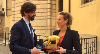 Valerio Staffelli e Federica Pellegrini (Ufficio Stampa)