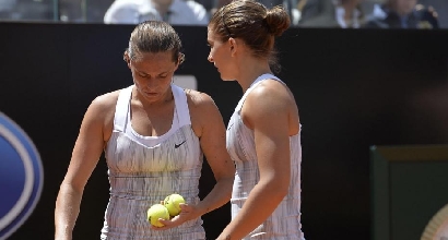 Roberta Vinci e Sara Errani, foto Lapresse Roberta Vinci e Sara Errani, foto Lapresse
