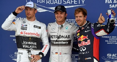 Button, Rosberg e Vettel (IPP) Button, Rosberg e Vettel (IPP)