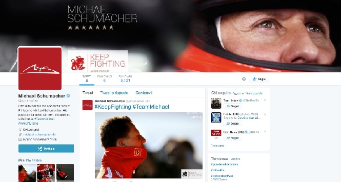 F1, Schumi sbarca su Twitter: #keepfighting