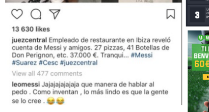 IL COMMENTO DI MESSI