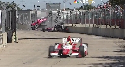 Franchitti incidente foto dal web Franchitti incidente foto dal web