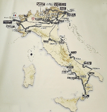 Il percorso del Giro 2013, foto Ansa Il percorso del Giro 2013, foto Ansa