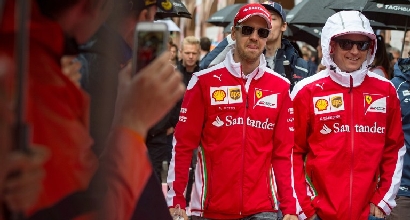 Vettel e Raikkonen (Afp)