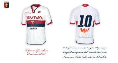 LA MAGLIA CON DEDICA DEL GENOA