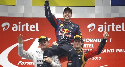 Rosberg, Vettel e Grosjean Rosberg, Vettel e Grosjean