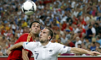 Arbeloa e Ribery, Reuters Arbeloa e Ribery, Reuters