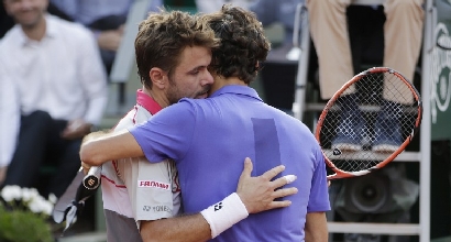 Wawrinka e Federer (Afp)