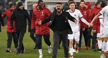 Testa e gambe il Milan di Gattuso vola