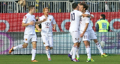 Gilardino festeggiato, Ansa Gilardino festeggiato, Ansa