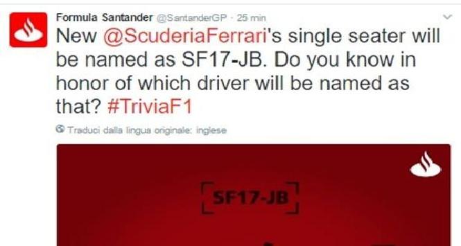 F1, la Ferrari 2017 intitolata a Jules Bianchi