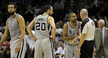 Belinelli, Ginobili e Parker. Foto Ap Belinelli, Ginobili e Parker. Foto Ap