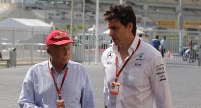 Wolff e Lauda, foto Lapresse