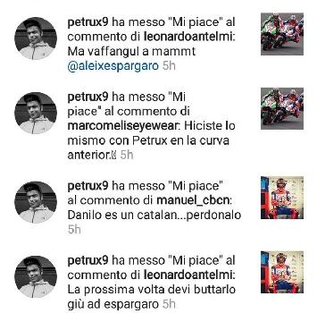 Non solo Rossi-Marquez, scontro Espargaró-Petrucci