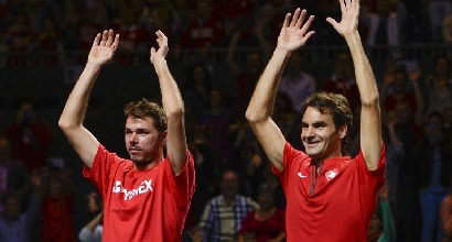 Wawrinka e Federer (Afp) Wawrinka e Federer (Afp)