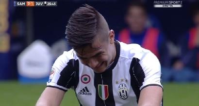 Juve, apprensione per Dybala: fuori al 25' per un infortunio muscolare