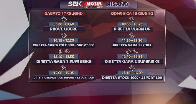 La Superbike a Misano: gli orari tv e streaming