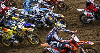 Una partenza della MXGP Una partenza della MXGP