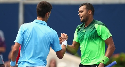 Djokovic e Tsonga, foto Afp Djokovic e Tsonga, foto Afp