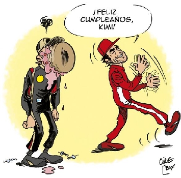 La Lotus fa gli auguri a Raikkonen con una vignetta provocatoria La Lotus fa gli auguri a Raikkonen con una vignetta provocatoria
