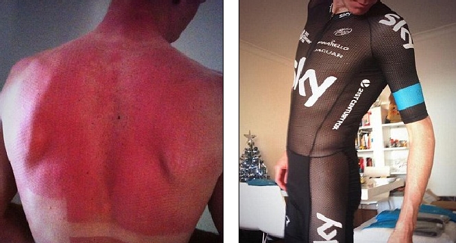 Chris Froome, Foto da Twitter Chris Froome, Foto da Twitter