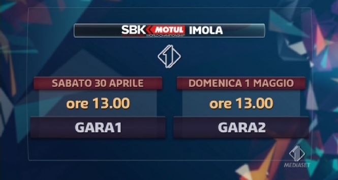 Superbike, round Imola: gli orari in tv