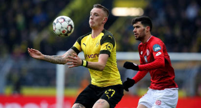 Bundesliga: doppio Sancho, il Borussia batte 2-1 il Mainz e vola in testa