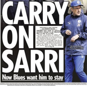 Chelsea, tentativo in extremis per Sarri: "Rimani"